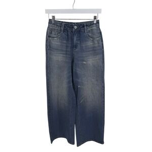 Halara Flex Denim Wide Leg Joggers XS Blue Womens High Waist Stretch Jeans